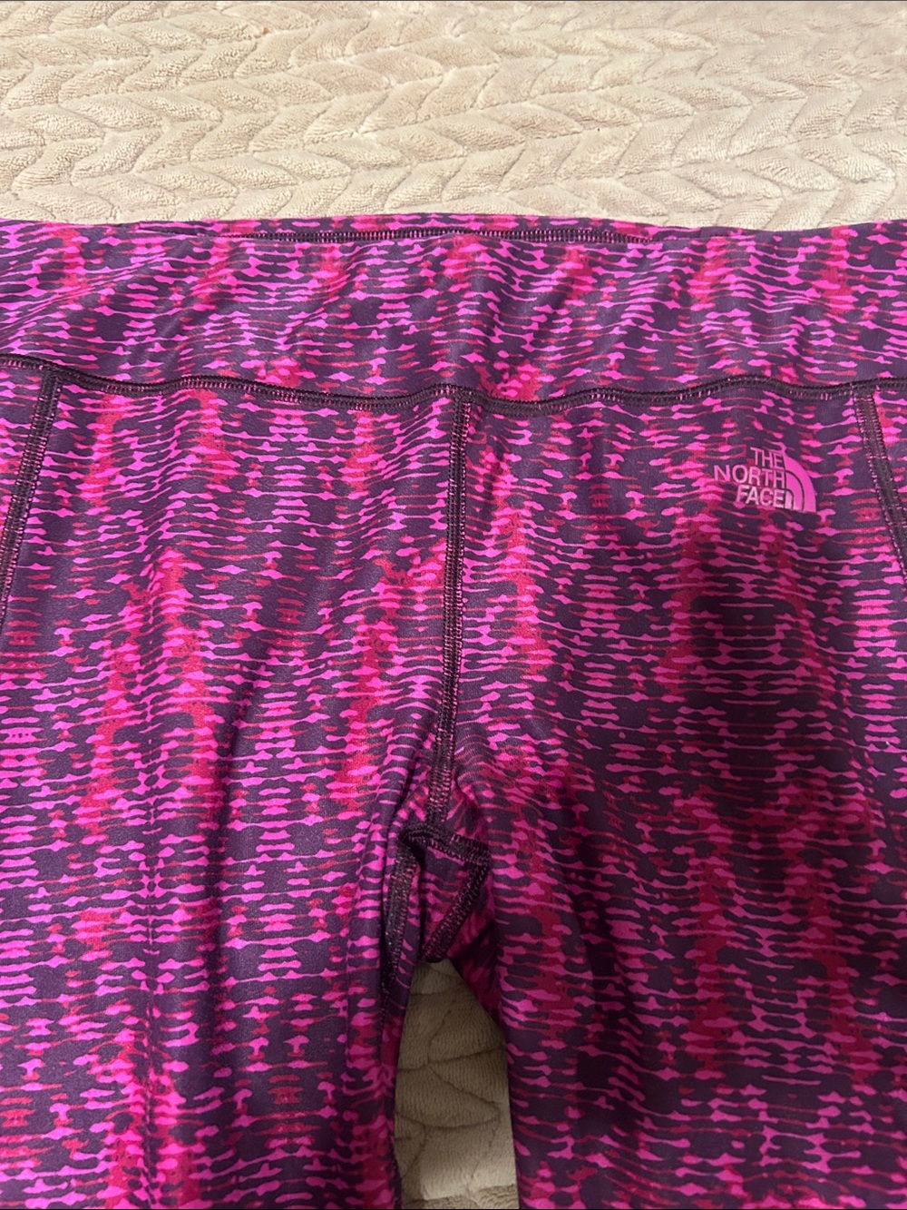 The North Face Women's Magenta & Purple Patterned Athletic Shorts